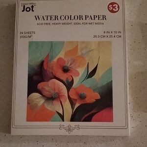 Watercolor Paper with Vibrant Floral Design